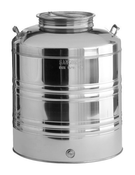 ΔΟΧΕΙΟ ΑΝΟΞΕΙΔΩΤΟ SANSONE 100ΛΤ ΜΕ ΒΙΔΩΤΟ ΚΑΠΑΚΙ